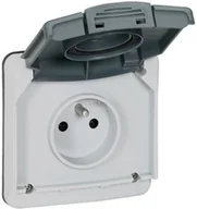 Gniazdka elektryczne - Legrand Gniazdo Plexo 66 090486 pojedyncze z uziemieniem aluminium - miniaturka - grafika 1