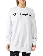 Bluzy damskie - Champion Damska bluza Legacy American Classics Powerblend Terry Maxi, biała, XXL - miniaturka - grafika 1