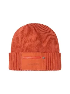 SEALSKINZ Colby Wodoodporna dzianinowa czapka z zamkiem błyskawicznym | pomarańczowa | XXL | zimowa czapka beanie, pomarańczowy, XXL - Czapki damskie - miniaturka - grafika 1