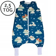 Śpiworki dla dzieci - CAŁOROCZNY ŚPIWOREK Z NOGAWKAMI 56-68 XS 2,5 TOG BAWEŁNA100% PRODUKT POLSKI - miniaturka - grafika 1