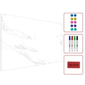 Tablice i flipcharty - Allboards Tablica magnetyczna metalowa BIAŁY MARMUR 90x60cm MetalBoards blacha z nadrukiem na wszystkie rodzaje magnesów + zestaw akcesoriów GRATIS MB96_00035 - miniaturka - grafika 1