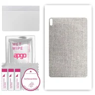 Akcesoria do tabletów i e-booków - folia naklejka skórka strukturalna na TYŁ do Huawei MatePad 10.4 - Tkanina Denim Szary - apgo SKINS - miniaturka - grafika 1