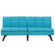 Sofy i kanapy - Beliani Sofa rozkładana turkusowa RONNE 48842 - miniaturka - grafika 1