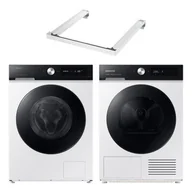 Pralki - Pralka SAMSUNG BESPOKE AI WW11DB7B94GE EcoBubble 11kg 1400 obr + Suszarka SAMSUNG BESPOKE DV90BB7445GE + Łącznik SAMSUNG SKK-SSW Biały - miniaturka - grafika 1