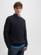 Swetry męskie - Jack & Jones Sweter w kolorze granatowym - miniaturka - grafika 1