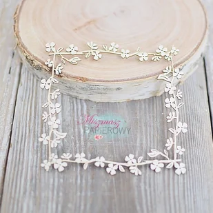 Kwadratowa ramka w kwiatkach - Scrapbooking - miniaturka - grafika 1