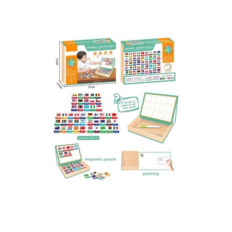 DLA DZIECI PUZZLE MAGNETYCZNE ZESTAW