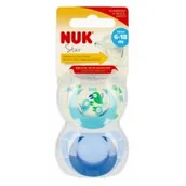 Smoczki uspokajające - Nuk Smoczek uspokajający silikonowy 6-18m Star 10736748 2 szt. - miniaturka - grafika 1