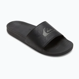 Klapki męskie Quiksilver Rivi Nubuck Slide black 1 - Klapki i japonki męskie - miniaturka - grafika 1