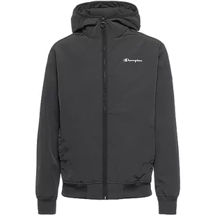 Champion Męska kurtka z kapturem Legacy Outdoor powlekana, tkana, nylonowa, małe logo, czarna, XXL - Kurtki męskie - miniaturka - grafika 1