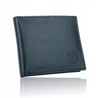 Portfele - Betlewski, Portfel męski ze skóry mały cienki skóra granatowy - miniaturka - grafika 1