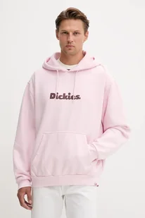 Dickies bluza męska kolor różowy z kapturem z nadrukiem DK0A87NP - Bluzy męskie - miniaturka - grafika 1