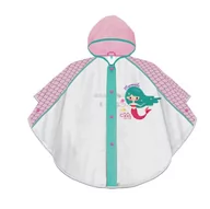 Parasolki dla dzieci - Peleryna przeciwdeszczowa z kapturem i odblaskiem, nadruk syrenki - miniaturka - grafika 1