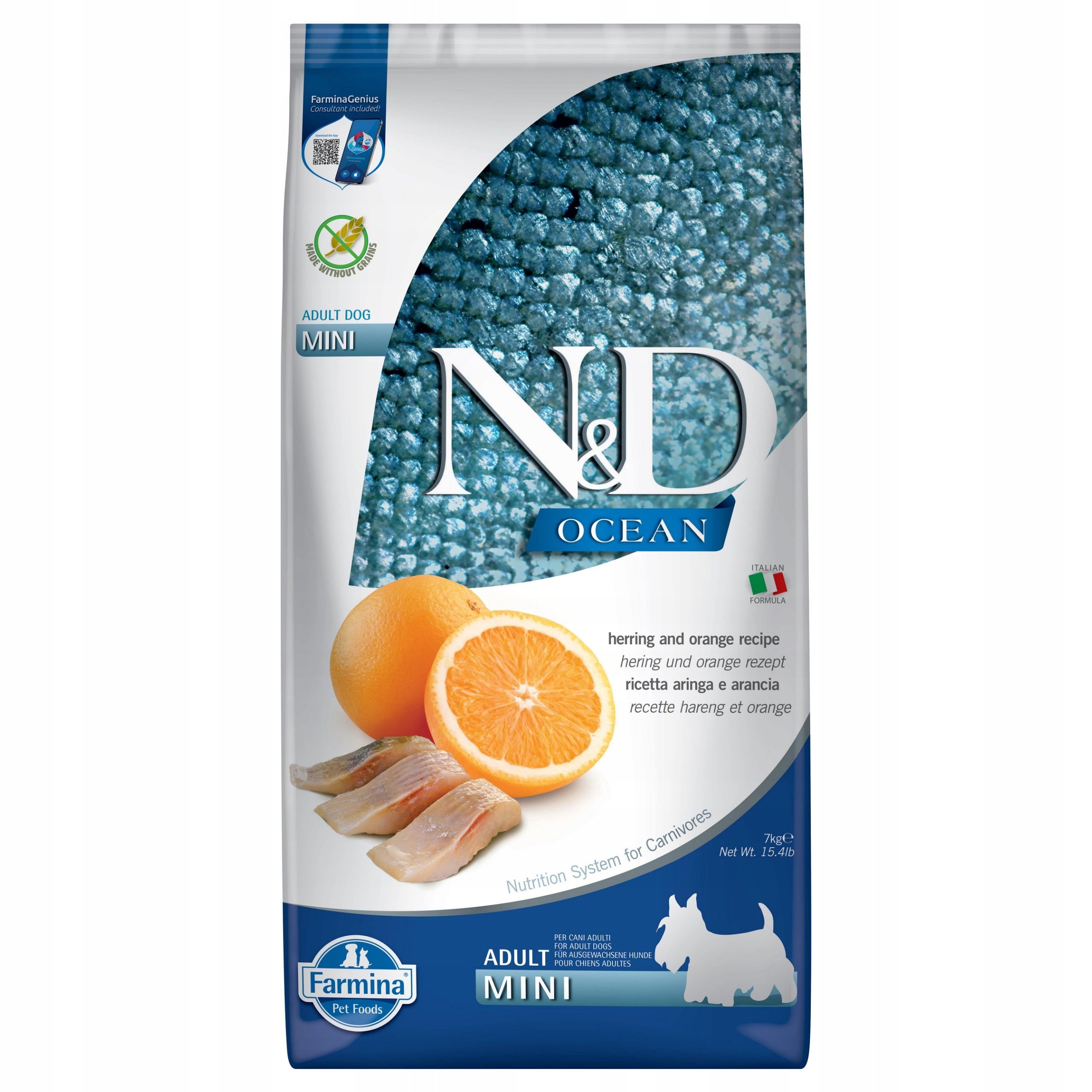 Farmina N&D Ocean canine Herring & Orange Adult Mini 7kg