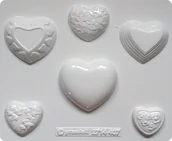Akcesoria rzeźbiarskie - Serduszka, formy do odlewów gipsowych - miniaturka - grafika 1
