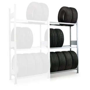 META Regały do magazynowania opon, 2500x1300x400 mm, dodatkowy 97899 - Szafy i regały magazynowe - miniaturka - grafika 1