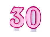 Urodziny dla dorosłych - ZESTAW ŚWIECZKI 30 RÓŻOWE 2szt - miniaturka - grafika 1