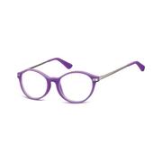 Okulary dla dzieci - Okulary dziecięce zerówki okrągłe lenonki AK46D fioletowe - miniaturka - grafika 1