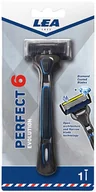 Maszynki do golenia i wkłady - Golarka ręczna z wymiennym wkładem Lea Perfect 6 Blades + 1 Diamond Coated Blade (8410737003885) - miniaturka - grafika 1