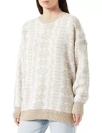 Swetry damskie - Jalene Damski sweter z dzianiny 15425014-JA03, beżowo-kremowy, XS/S, beż kremowy, XS-S - miniaturka - grafika 1