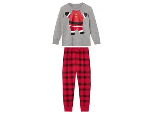 lupilu® Piżama dziecięca świąteczna (98/104, Szary/czerwony) - Piżamy chłopięce - miniaturka - grafika 1