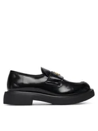Półbuty damskie - LOVE MOSCHINO Loafersy JA10404G0NJD0000 Czarny - miniaturka - grafika 1