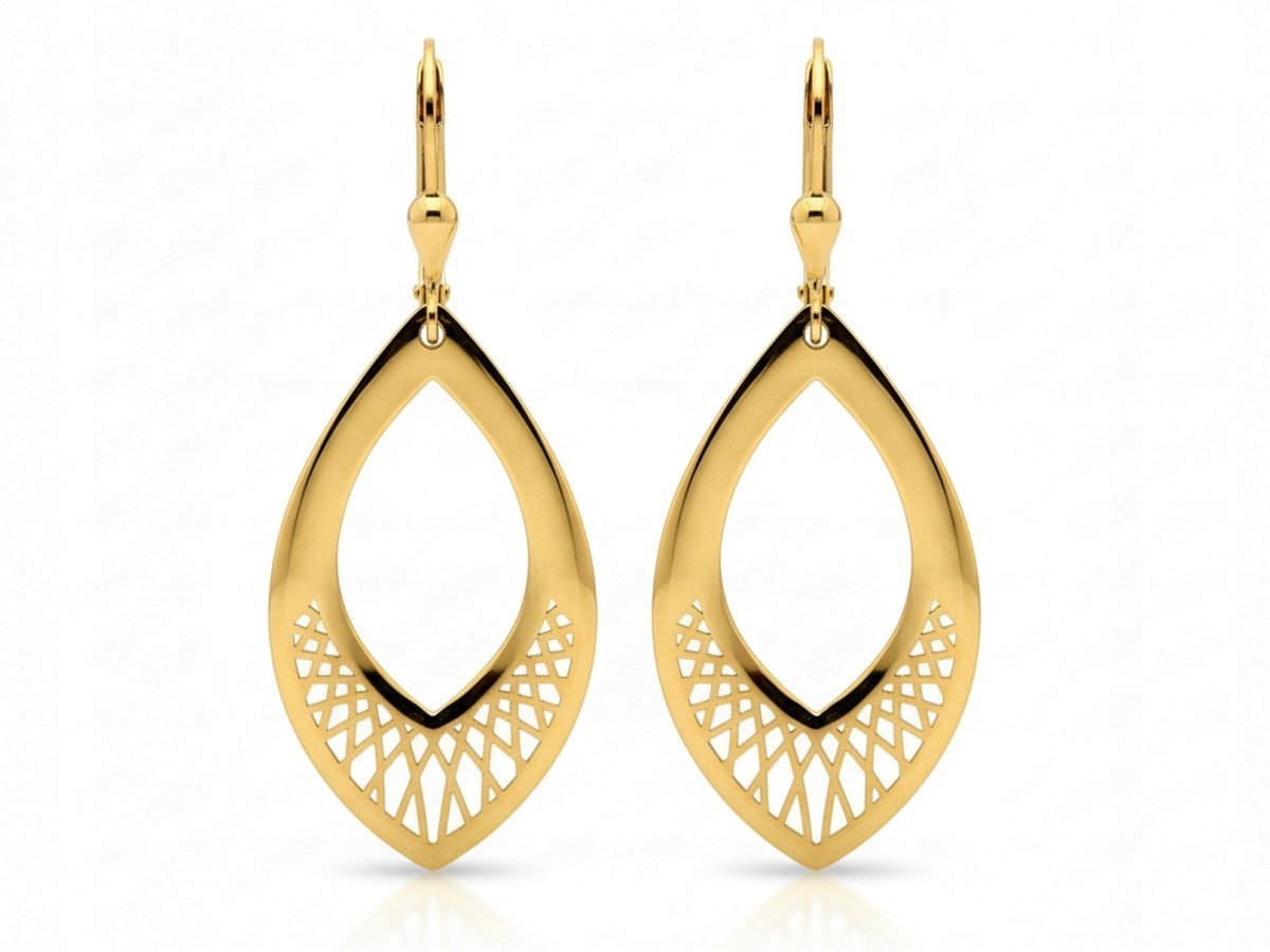 Damskie kolczyki ze złota 585 elegancki design złoto 14k