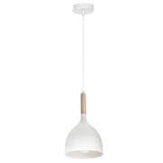 Lampy sufitowe - Luminex Noak wood 1194 lampa wisząca zwis 1x60W E27 biały / brązowy - miniaturka - grafika 1