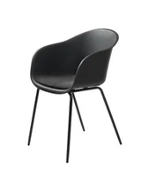 Krzesła - 2x designerskie krzesło do jadalni czarne krzesło kuchenne zestaw krzeseł metalowych plastikowych - miniaturka - grafika 1
