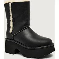 Botki damskie - UGG Skórzane botki W ESMEE z dodatkiem wełny - miniaturka - grafika 1