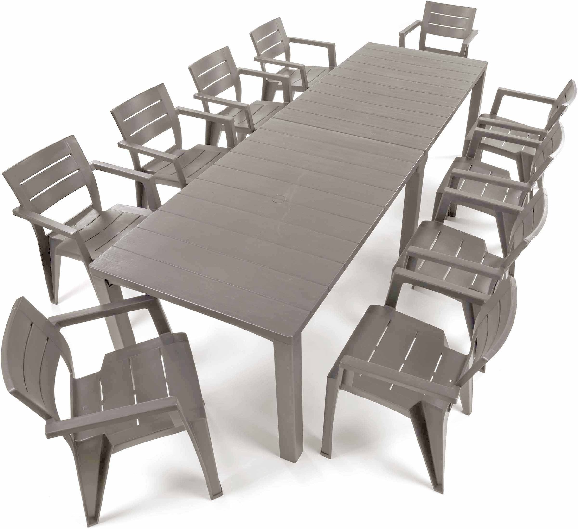 KETER Zestaw mebli ogrodowych Julie/Julie dla 10 osób cappuccino