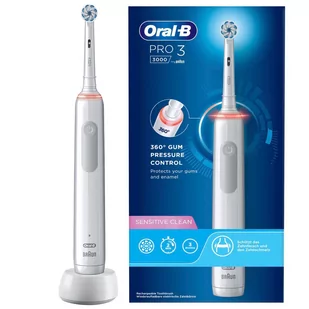 Szczoteczka elektryczna Oral-B Pro 3 3000 Sensitive Clean Biała - Szczoteczki elektryczne - miniaturka - grafika 1