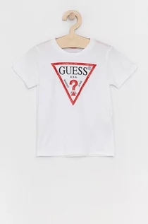 Koszulki dla chłopców - Guess T-shirt dziecięcy kolor biały melanżowy - grafika 1