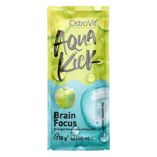 OstroVit Aqua Kick Powder 10g Saszetka Zielone Jabłko - Witaminy i minerały - miniaturka - grafika 1