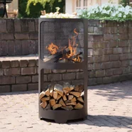 OutTrade RedFire Palenisko Buffalo, 44 x 90 cm, stal, matowy czarny