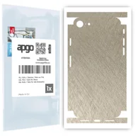 Folie ochronne do telefonów - Folia naklejka skórka strukturalna na TYŁ+BOKI do Apple iPhone SE (2020) -  Tytan Srebrny - apgo SKINS - miniaturka - grafika 1