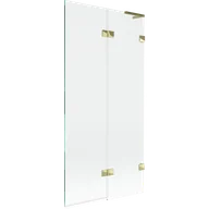 Parawany nawannowe - Mexen Lunar L parawan nawannowy 2-skrzydłowy prawy 90 x 150 cm, transparent, złoty - 897L-090-100-50-00-P - miniaturka - grafika 1