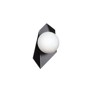 Emibig Lighting czarna lampa ścienna z białym kloszem DRIFTON 1 BLACK 636/K1 - Lampy ścienne - miniaturka - grafika 1