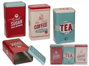 Zestaw puszek na kawę, herbatę i cukier - Dekoracje domu - miniaturka - grafika 1