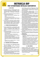 Instrukcje stanowiskowe BHP - IAF11 INSTRUKCJA BHP PRZY WYKONYWANIU INSTALACJI SANITARNYCH, FN - FOLIA SAMOPRZYLEPNA; (245X350MM) - miniaturka - grafika 1