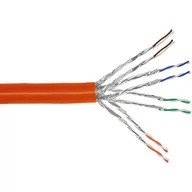 Patchcordy - InLine Duplex Kabel instalacyjny S/FTP PiMF Cat.7a AWG23 1200MHz halogen free pomarańczowy 100m 77100I - miniaturka - grafika 1