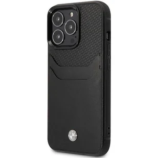 Etui BMW BMHCP14L22RSEPK iPhone 14 Pro 6,1" czarny/black Leather Card Slot - Etui i futerały do telefonów - miniaturka - grafika 2