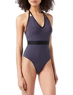 Stroje kąpielowe - sloggi shore Damski jednoczęściowy kostium kąpielowy Tropical Gar, kolor szary (Ink Grey), XL, Atramentowy szary, XL - miniaturka - grafika 1