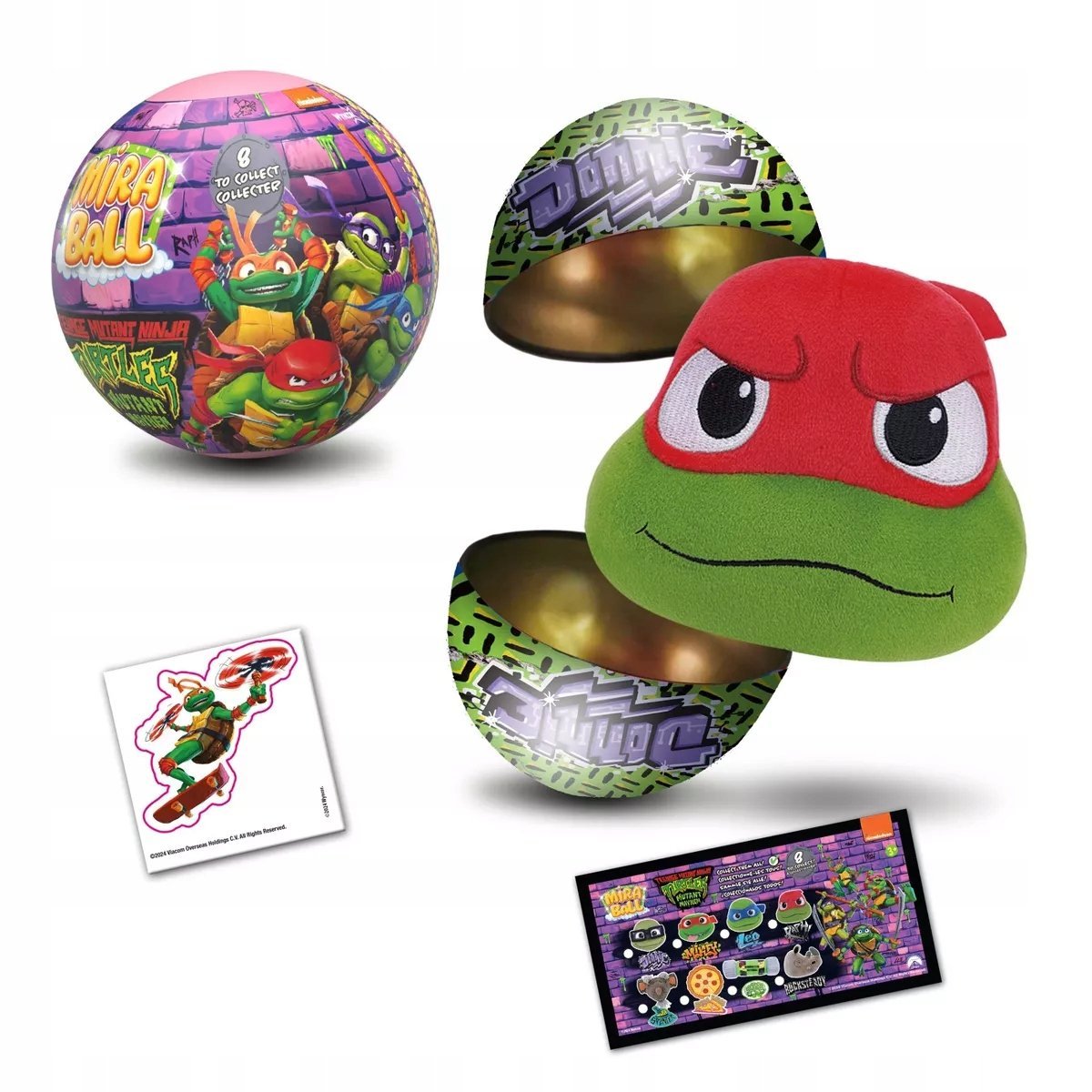 4KIDZ Kula niespodzianka MIRA BALL mały pluszak niespodzianka ŻÓŁWIE NINJA