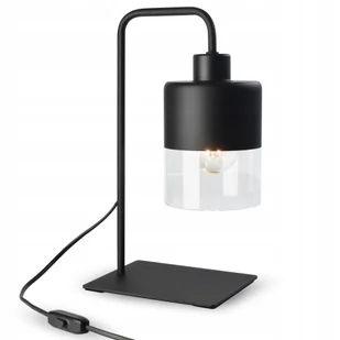Lampka Nocna Stołowa Dekoracyjna Dual Glass 568-L1 Led E27 Black Edition - Lampy stojące - miniaturka - grafika 1