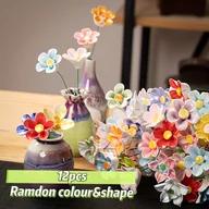 Sztuczne kwiaty - TEMU 12 Sztuk Żywych Ceramiki Sztuczne Kwiaty - Wielokolorowe I Wielostylowe, Idealne Do Dekoracji Domu, Ślubu I Imprezy, Nie Potrzebują Baterii, - miniaturka - grafika 1