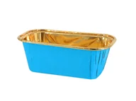 Ciasta i półprodukty do ciast - Foremki na mini placuszki niebiesko-złote - 11 x 4 cm - 10 szt. - miniaturka - grafika 1