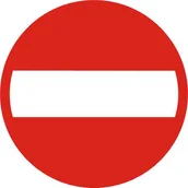 Wyposażenie miejsc publicznych - Znak drogowy zakazu B-2 Zakaz wjazdu - miniaturka - grafika 1