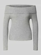 Swetry damskie - Sweter o kroju slim fit z dzianiny z mieszanki wiskozy model ‘KATIA’ - miniaturka - grafika 1