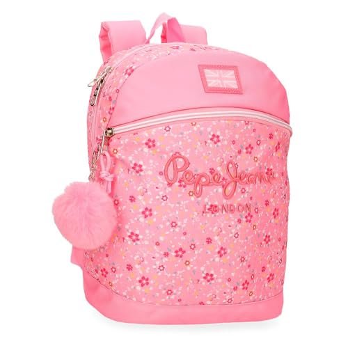 Pepe Jeans Alenka Rosa Plecak na co dzień Różowy 25x32x12 cm Poliester 9,6 l by Joumma Bags, Różowy kolor, Talla única, plecak na co dzień